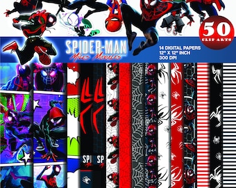 Spiderman Digital Paper, Marvel Superhelden, Spiderman Leinwand, Spiderman Geburtstagsdekoration, Spiderman printable, scrapbook, Spiderman