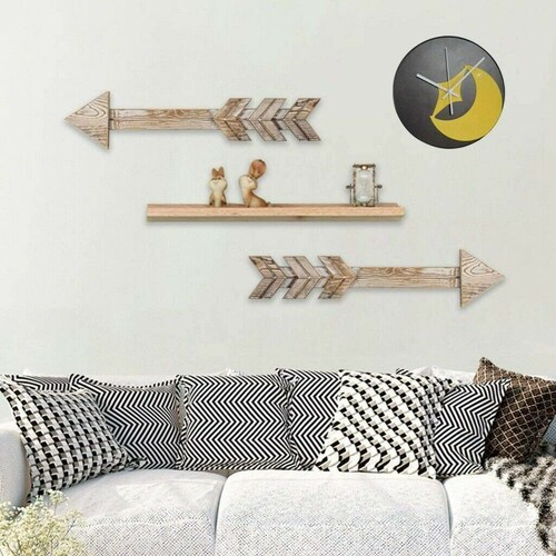 2PCS Rustic Wood Arrow Decor Arrow Sign Wall Hanging Ornament Home Decoration 2PCS Rustic Wood Arrow Decor Arrow Sign Wall Hanging Ornament Home Decoration