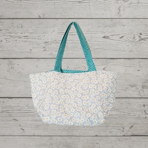 Daisy Tote Bag, Daisy Shoulder Bag, Daisy Bag, Daisy Fabric, Daisy Accessories, Daisy Flower, Daisy Gifts, Fabric Tote Bag, Shopping Bag