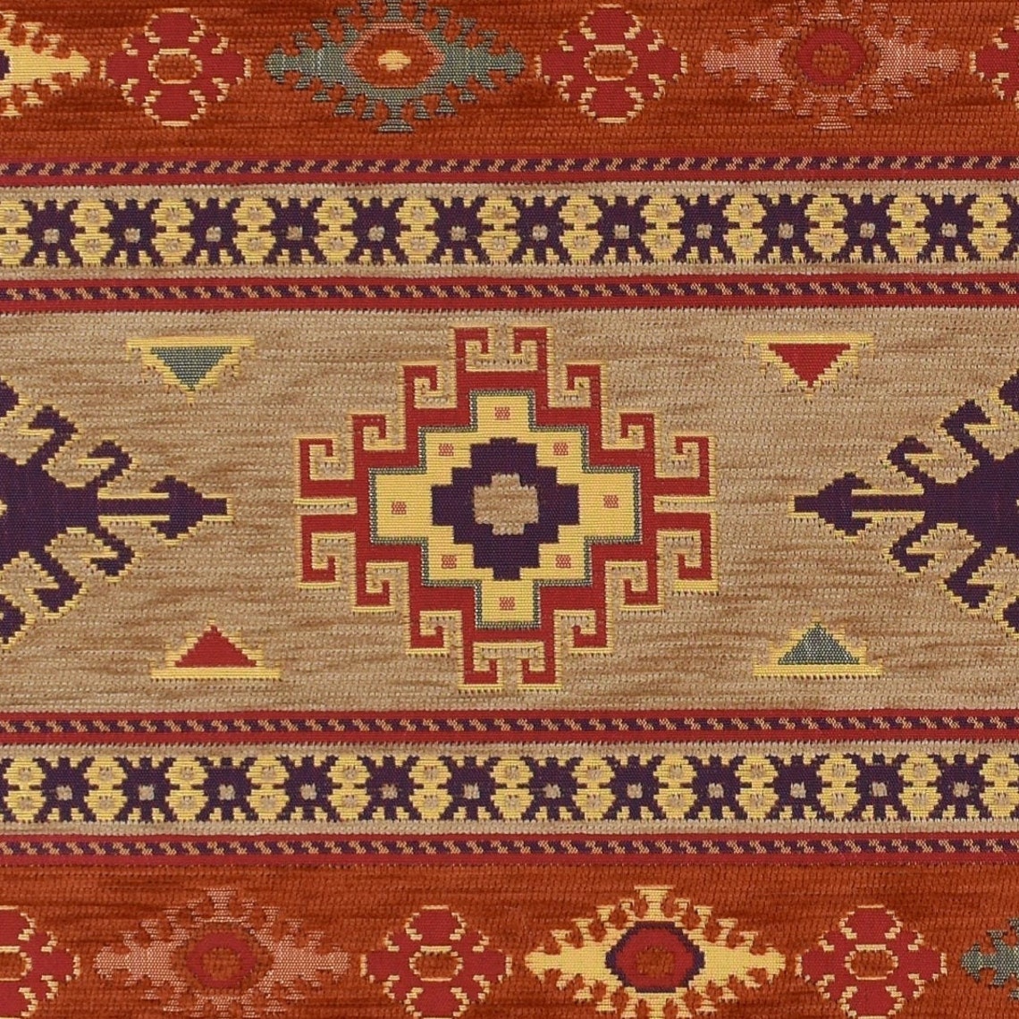 Upholstery fabric kilim design fabric turkish fabric ottoman Etsy