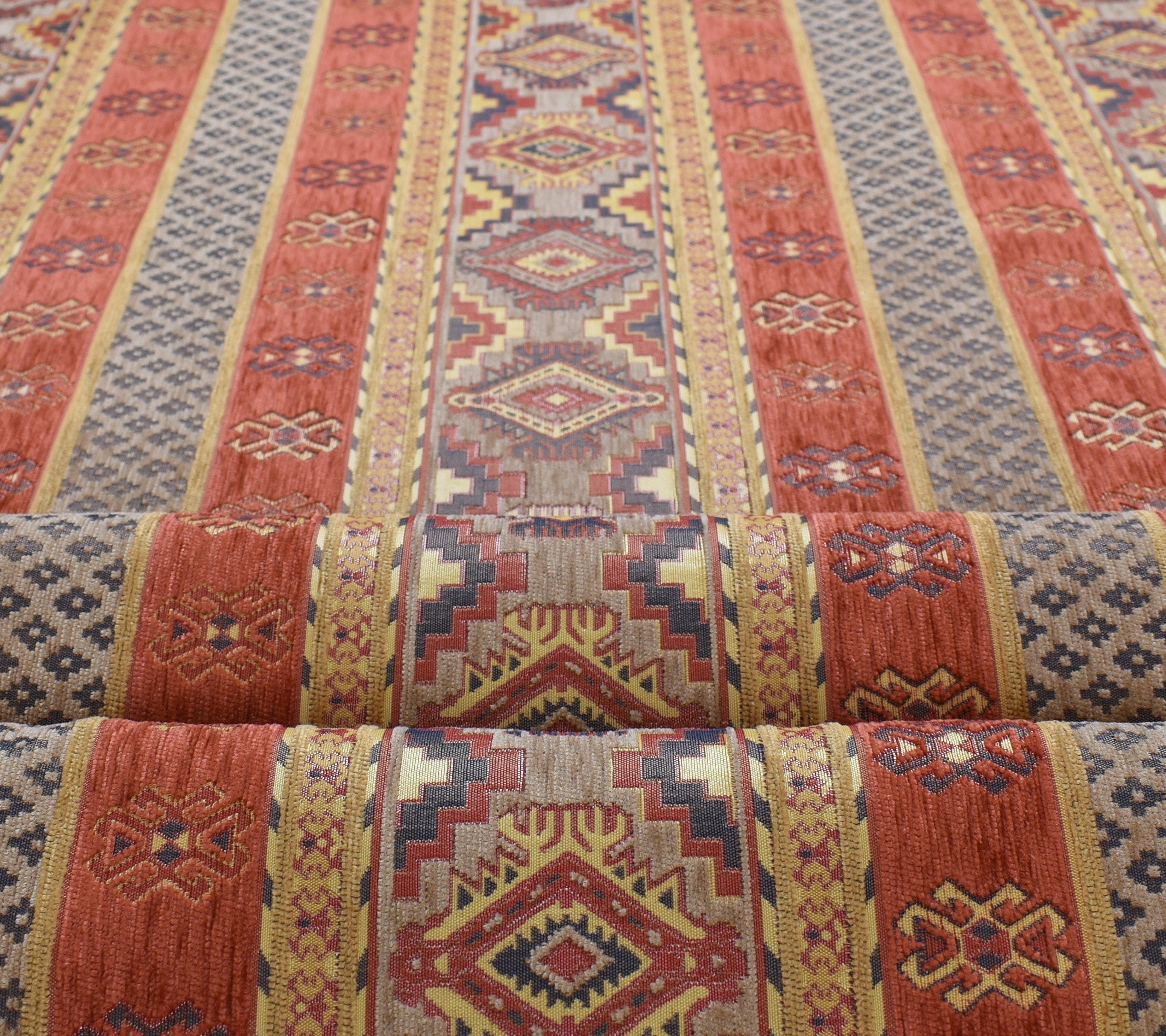 Upholstery fabric kilim design fabric oriental boho | Etsy