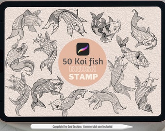 Koi Fish Tattoo - Etsy Koi Fish Tattoo - Etsy
