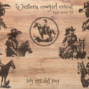 7 design western cowgirl cricut v.3