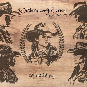 5 design western cowgirl cricut v2