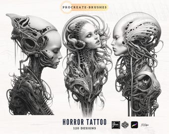 120 Horror tattoo v3 penseelstempel voortplanten