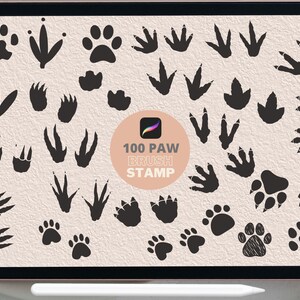 Paw SVG, Dog Paw Stamps, Cat Paw , Pet Paw, Animal paw, Procreate stamps, PAW Print PNG, Animal Paws Stamps, Paw Clipart, Procreate brushes
