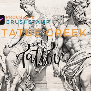 67 Greek Statues tattoo  brushstamp procreate