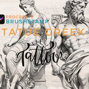 67 Griechische Statuen Tattoo Brush Stamp Procreate