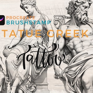 67 Greek Statues tattoo  brushstamp procreate