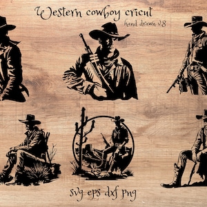 6 design western cowboy cricut v8