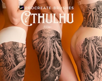Cthulhu-penseelstempel brengt 128 Cthulhu-tatoeage voort