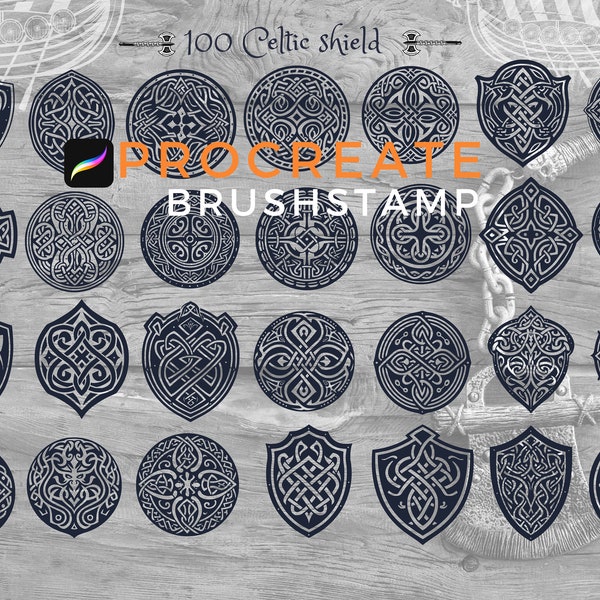 100 noeud celtique bouclier viking tatouage brushstamp procréer