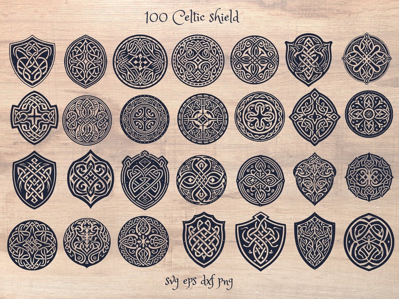 Pu&ograve; includere: 100 disegni di scudi celtici in bianco e nero. I disegni sono intricati e dettagliati, con nodi e altri motivi celtici. I disegni sono perfetti per l'uso in artigianato, scrapbooking e altri progetti creativi.