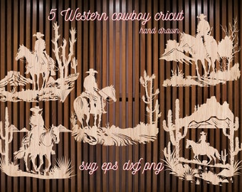 5 design cowboy occidentale cricut v4