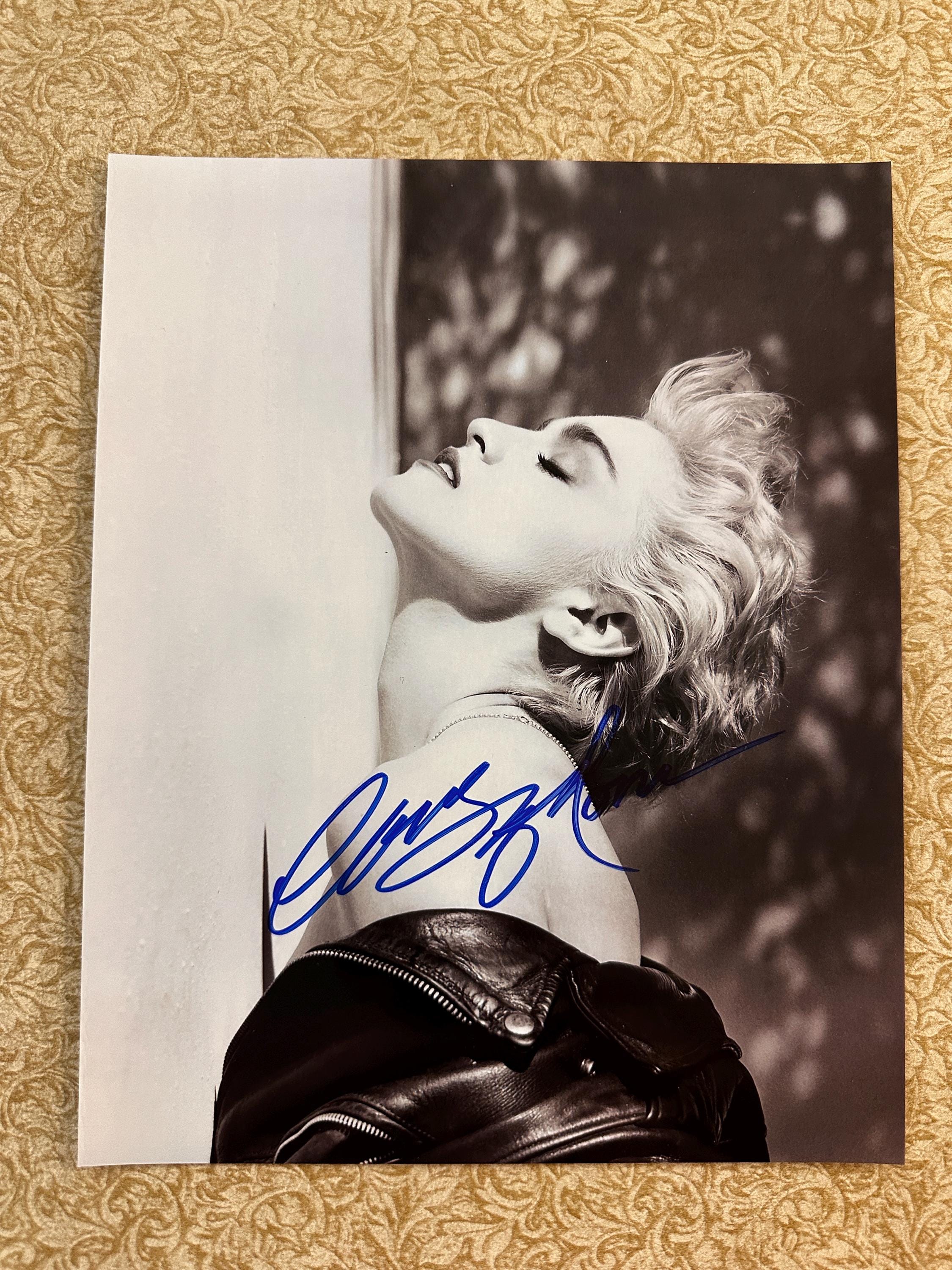 Madonna Signiertes Foto Mit Passepartout - Exklusives Fan-Geschenk, Fertig Zum Einrahmen