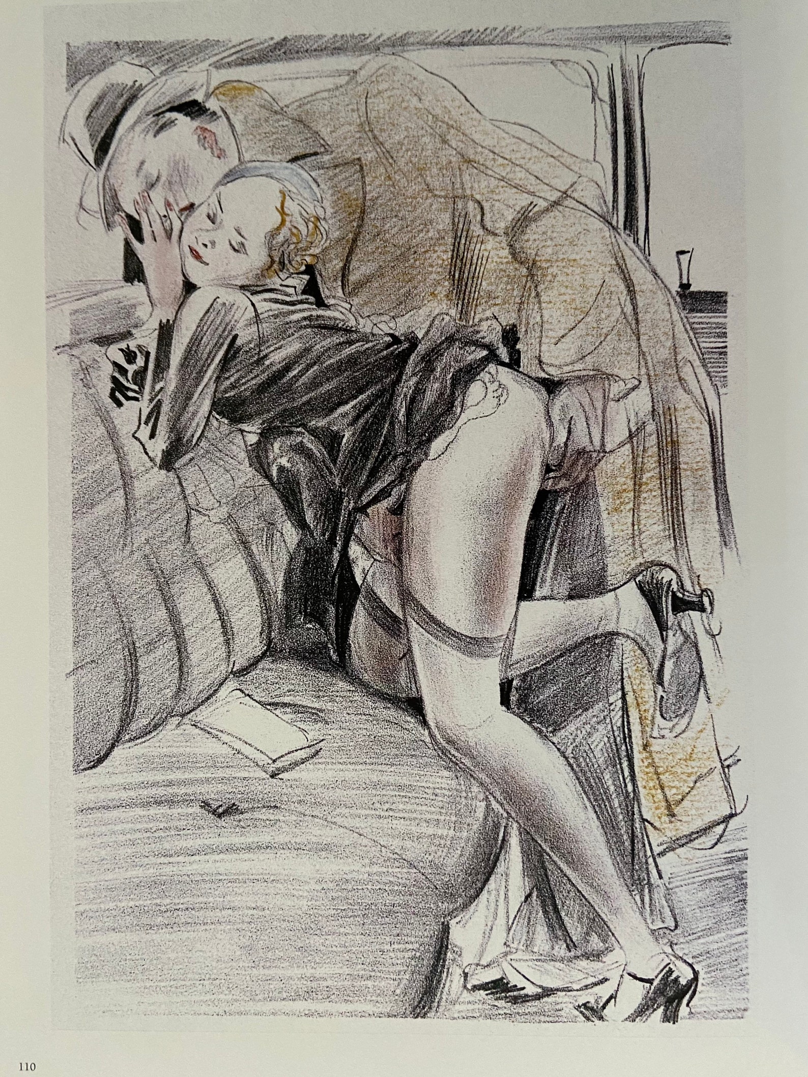 Федор Рояновский антикварная эротическая печать любовь 1 - изображение 