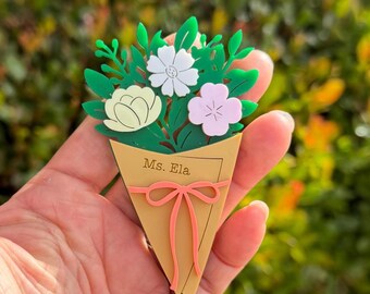 Mini flower bouquet magnet / flower gift / month flowers / Mother’s Day / appreciation gift / birthday / wedding / thank you gift