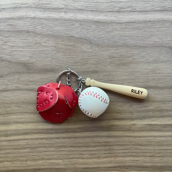 Baseball Keychain Etsy