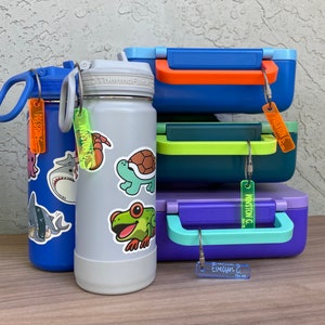 Personalized Keychain Tag 1/4&quot; | Small Keychain | Back to School | Backpack Tag | Lunch Bag | Water Bottle Tag | Small Tag | Diaper Bag Tag