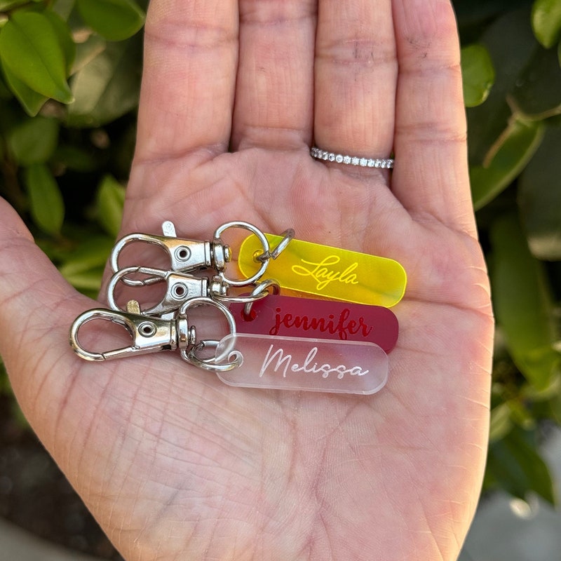 ✨Free Personalization✨Personalized Small Zipper Keychain Tag | Back to School tag | Backpack Tag | Lunch Bag | Water Bottle Tag | Small Tag | Lost tag | Gift
