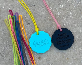 Colored Plastic Luggage loop 6.5" | Extra bag cords | Color Tags