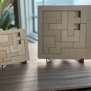 Daily Polyomino Puzzle Calendar | Challenging Calendar | Desk Puzzle Calendar | Wooden Puzzle Calendar | Personalized Calendar | Gift