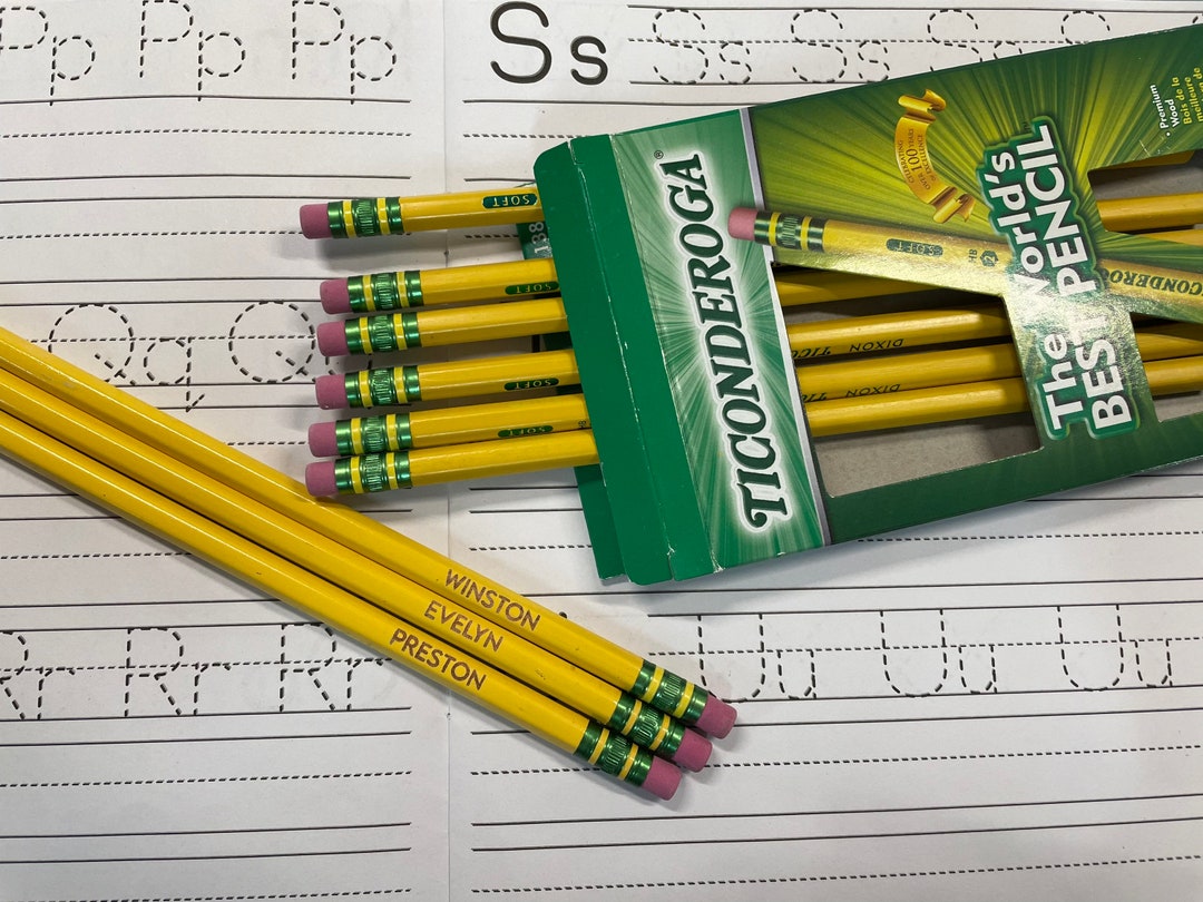 Personalized Engraved Pencil Ticonderoga 2 Pencils / Back to School / Custom Pencil / Pencil