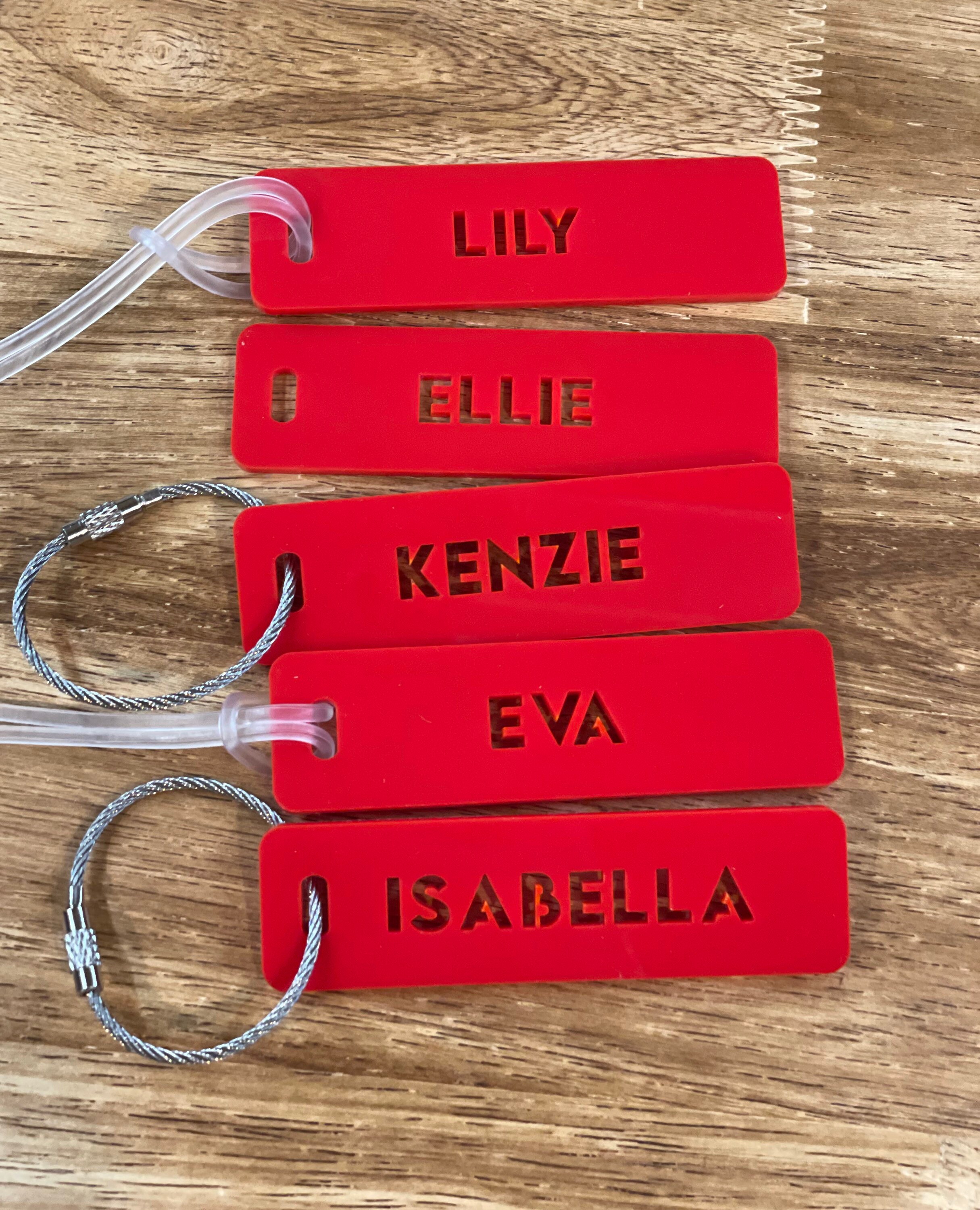 Backpack Name Tag 1/8 / Acrylic Tag / School Bag Name / Etsy