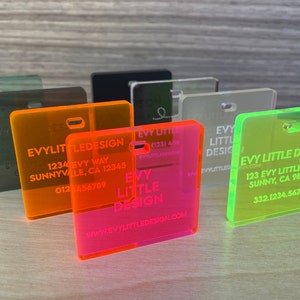 Personalized Acrylic Luggage Tag: Discreet Address Travel Tag