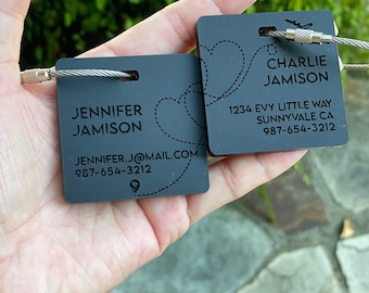 His and Hers Luggage Tag / Anniversary Gift / Personalized Tag / Wedding Gift / Travel Tag / Backpack Tag / Bag Tag / Engagement Gift / Pair