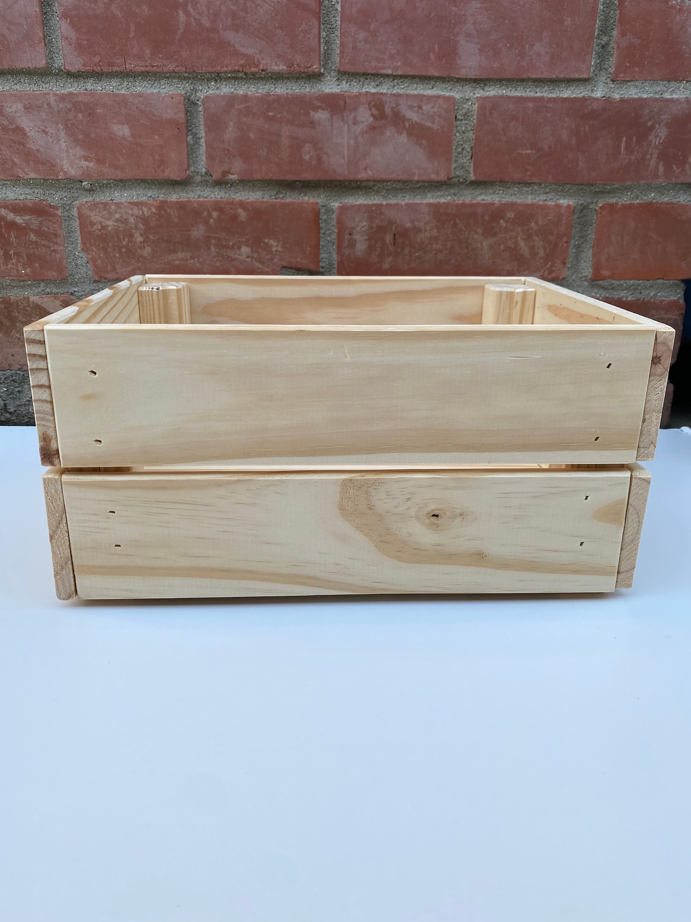 Personalized wooden crate / gift basket / gift box / baby Etsy