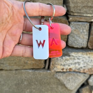 Personalized Initial Cut Acrylic Tag, Backpack, Luggage, Pet Bag, Cut Tag, Small Tag, Simple Tag