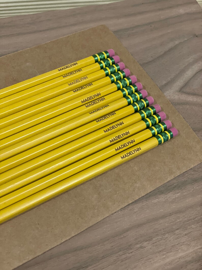 Personalized Engraved Pencil Ticonderoga 2 Pencils / Back to Etsy
