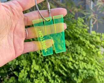 Personalized Initial Acrylic Keychain Tag, Privacy Letter Charm, Bag Tag, Kids Tag