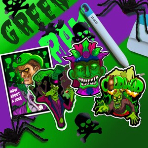 Dr Facilier Voodoo Spooky Theme Vinyl Die Cut Aufkleber | Gruselige Horror Vinyl laminierte glänzende gestanzte Aufkleber