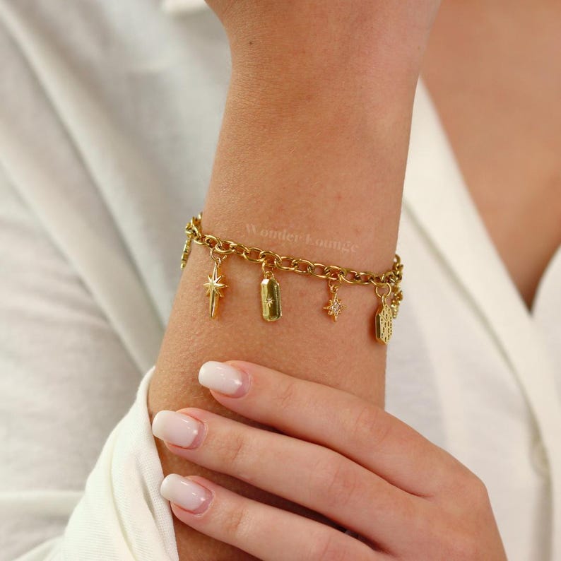 Build Your Own Charm Bracelet - build your own bracelet multi charm bracelet custom charm bracelet vintage charm bracelet gold y2k charms image 10