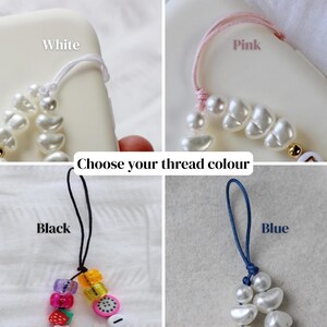 Y2k Phone Strap - bead phone strap beaded phone strap custom phone strap y2k phone charm personalized phone charm bead phone charm image 3