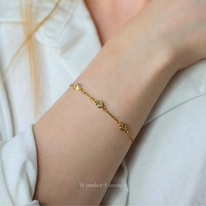Triple Heart Bracelet - heart tennis bracelet diamond tennis bracelet gold heart bracelet small heart bracelet dainty heart bracelet