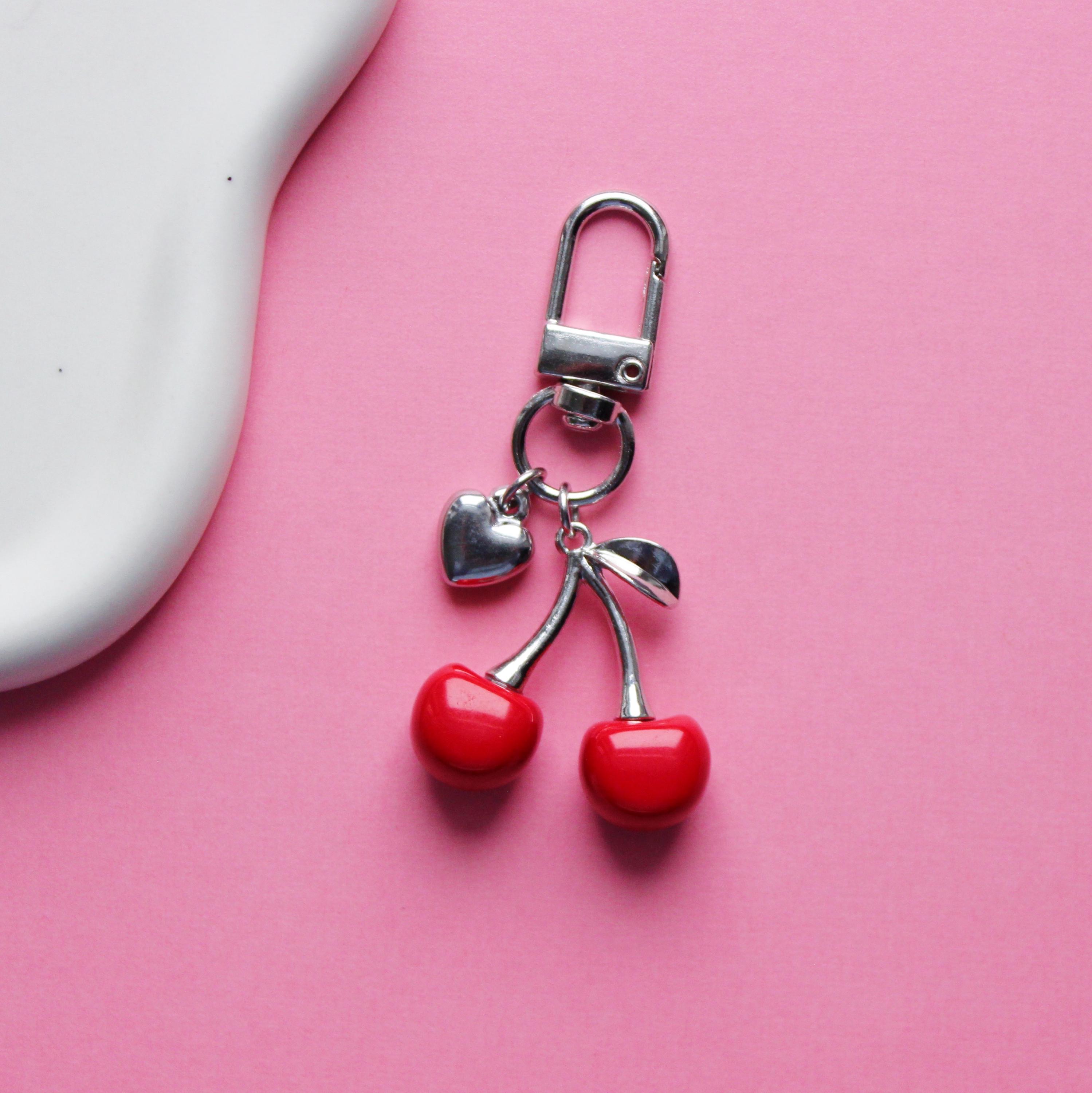 CharmyCharmy55購入 S Cherry Bag Charm - Cherry Charm Keychain Cherry Charm for Bag
