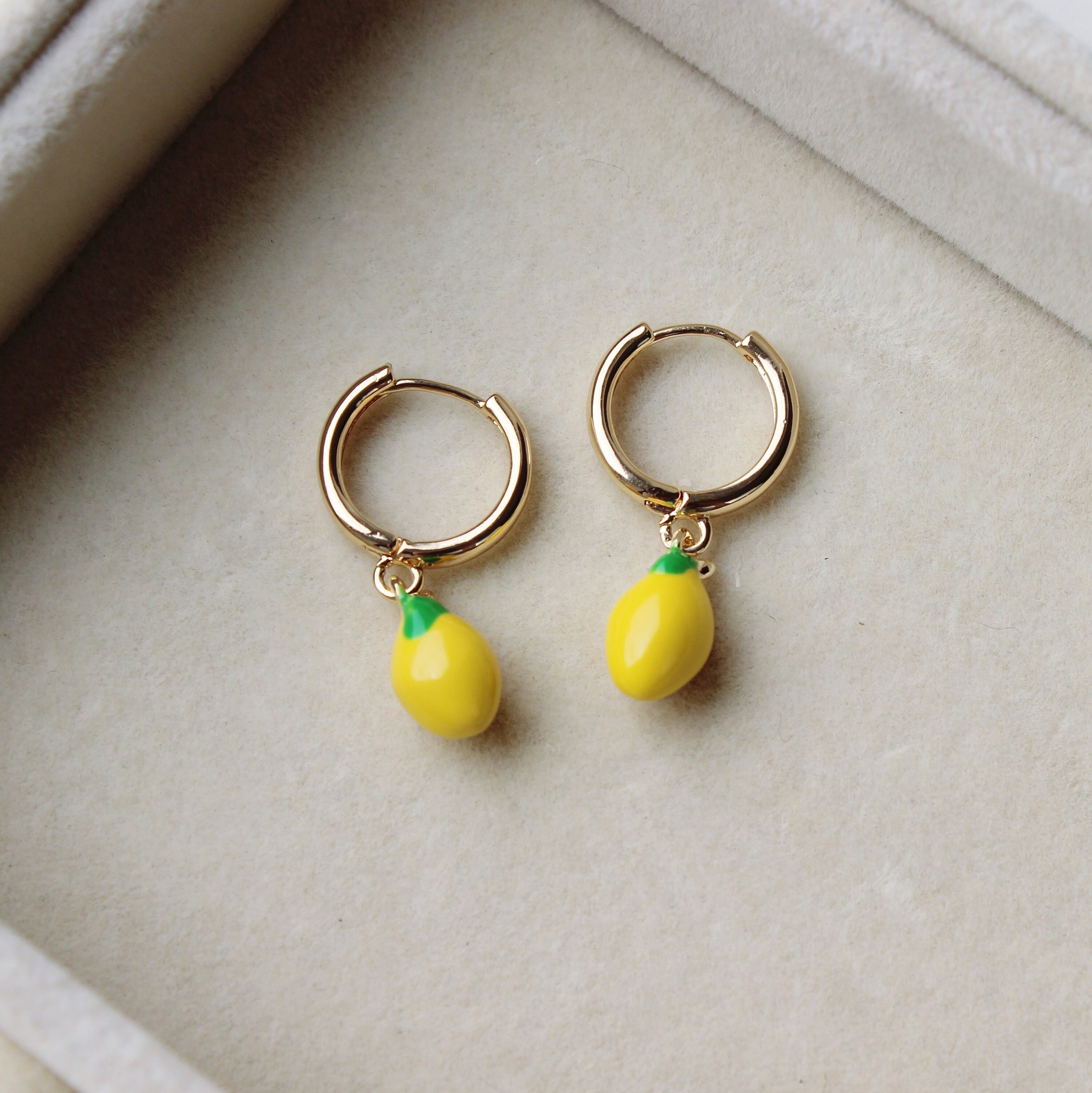 Lemon Hoop Earrings Australia
