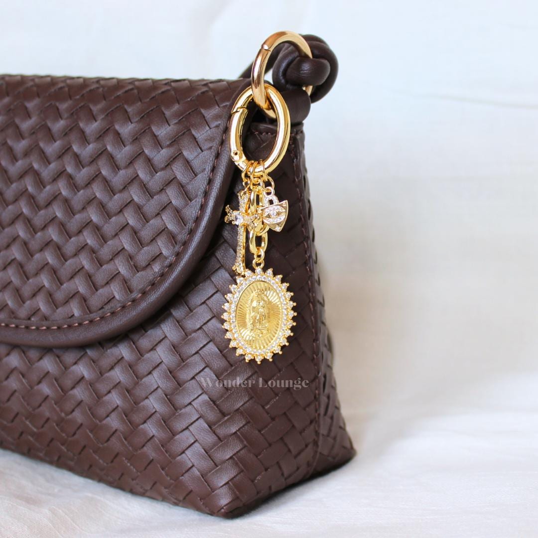 Cross Bag Charm - gold cross purse charm cross car charm cross charm for purse large cross charm diamond cross charm religious charm