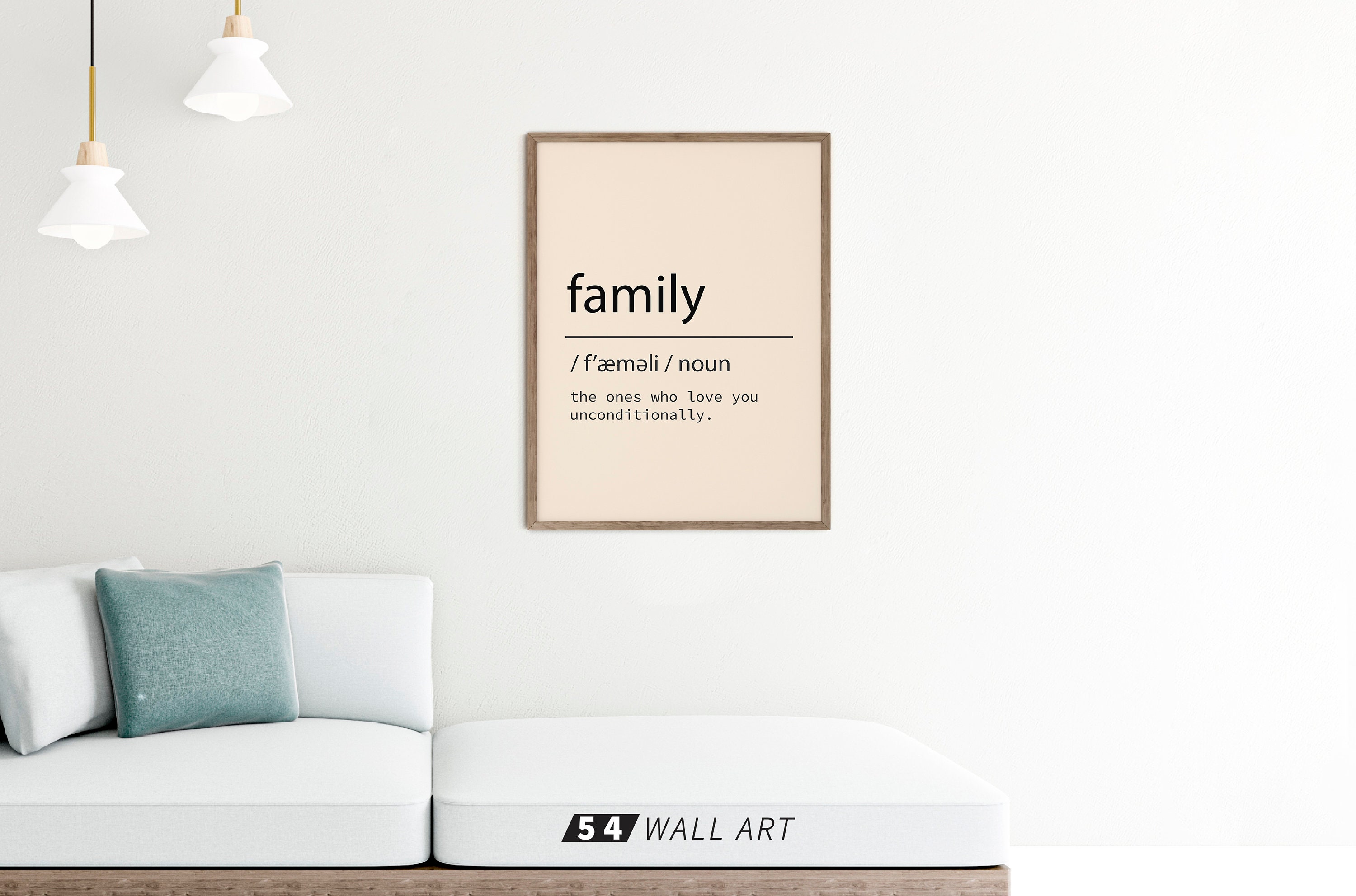 Family Definition Wall Art / Living Room Wall Art / Printable Etsy