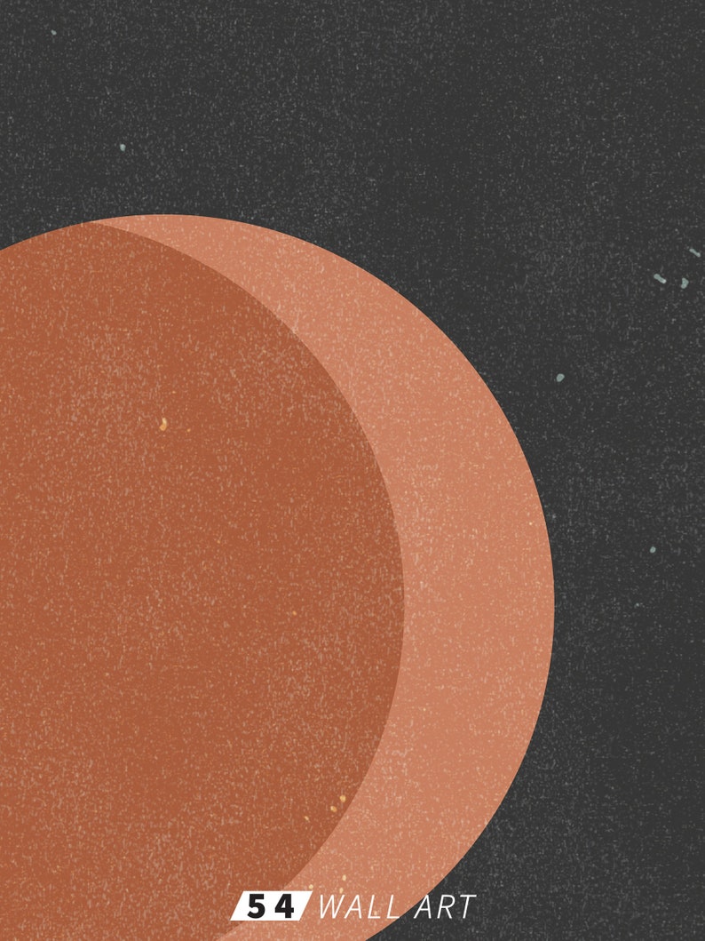 Printable Wall Art Set of 2 Black Wall Art Mountain and Moon Etsy