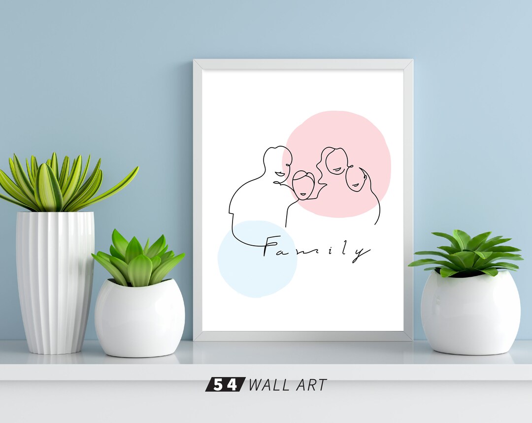 Family Wall Art / Living Room Wall Art Decor / Printable Wall Etsy