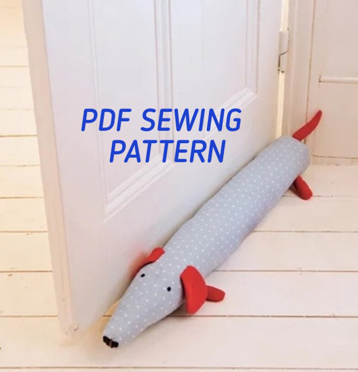 PDF Fabric Doggy Draught Excluder Sewing Pattern Stuffed Cute Etsy