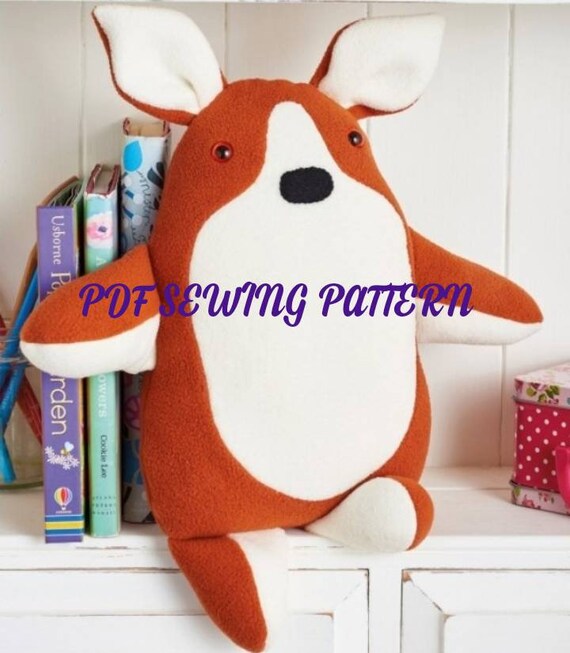PDF Plush Sewing Pattern Stuffed Cute Dog Etsy