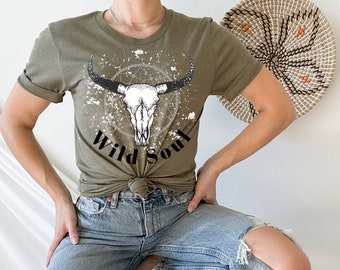 Wild Soul Buffalo PNG – Western T-shirt Design (Digital Download)