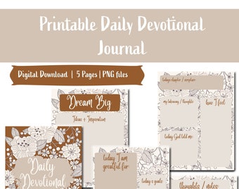 Daily Devotional Journal Digital Printable