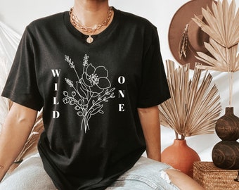 Wild One Wildflower PNG – Boho Celestial Design (Digital Download)