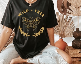 Wild and Free Butterfly PNG – Boho Celestial Design (Digital Download)